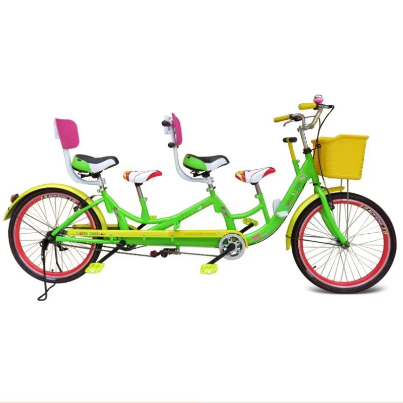 New 24-inch double bicycle, male and female couple bicycle, parent-child double riding sightseeing car