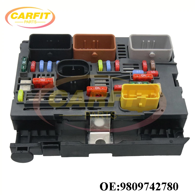 New OEM 9809742780 9664705980 9675877980 Fuse Box Assembly BSM R02=R19 For Peugeot 3008 407 Citroen C5 C4 PICCASO Auto Parts