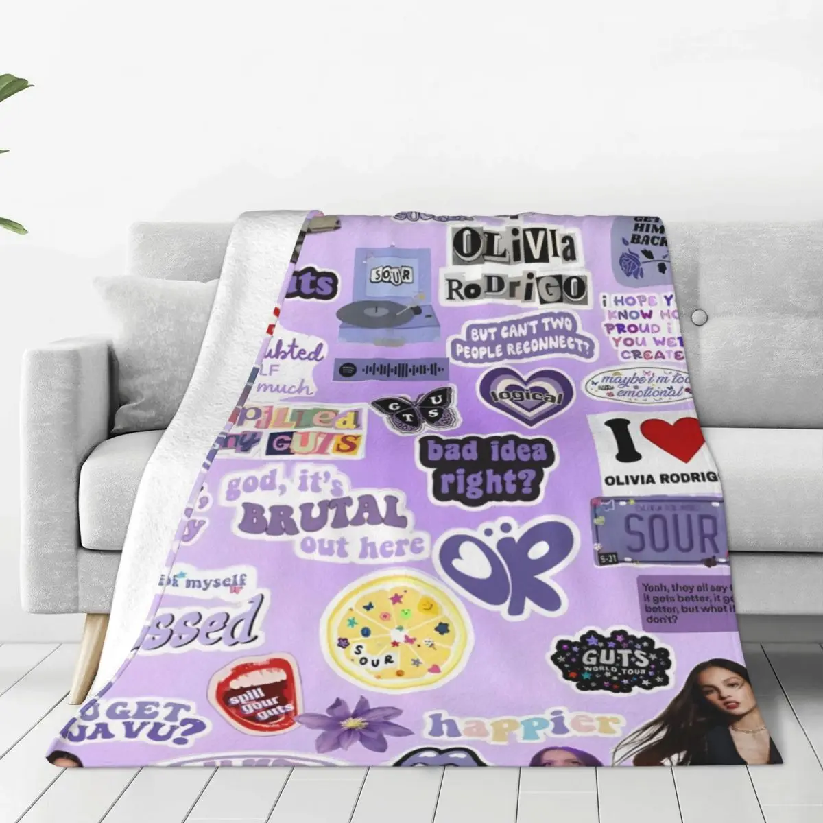 Olivia Vampire Rodrigos Sour blankets Warm Flange blankets Soft and comfortable blanket picnic blanket birthday gift