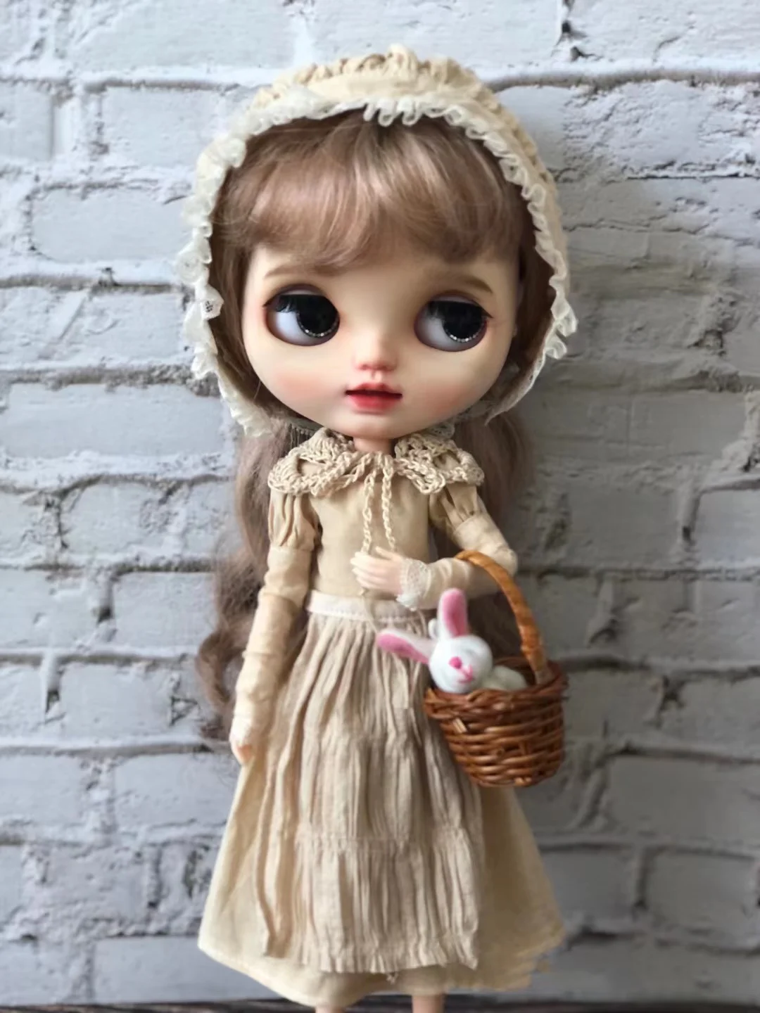 

Tea dyeing series BJD Blythe Clothes Pleated skirt dress 1/6 30cm Dolls (Fit for Pullip,Ob24, Licca)