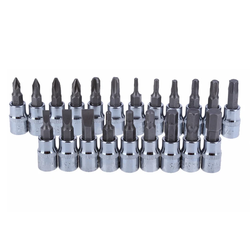 46 pezzi kit di strumenti combinati 1/4 chiave a cricchetto cacciavite a bussola con cassetta degli attrezzi in plastica chiave per riparazione auto domestica set di utensili manuali