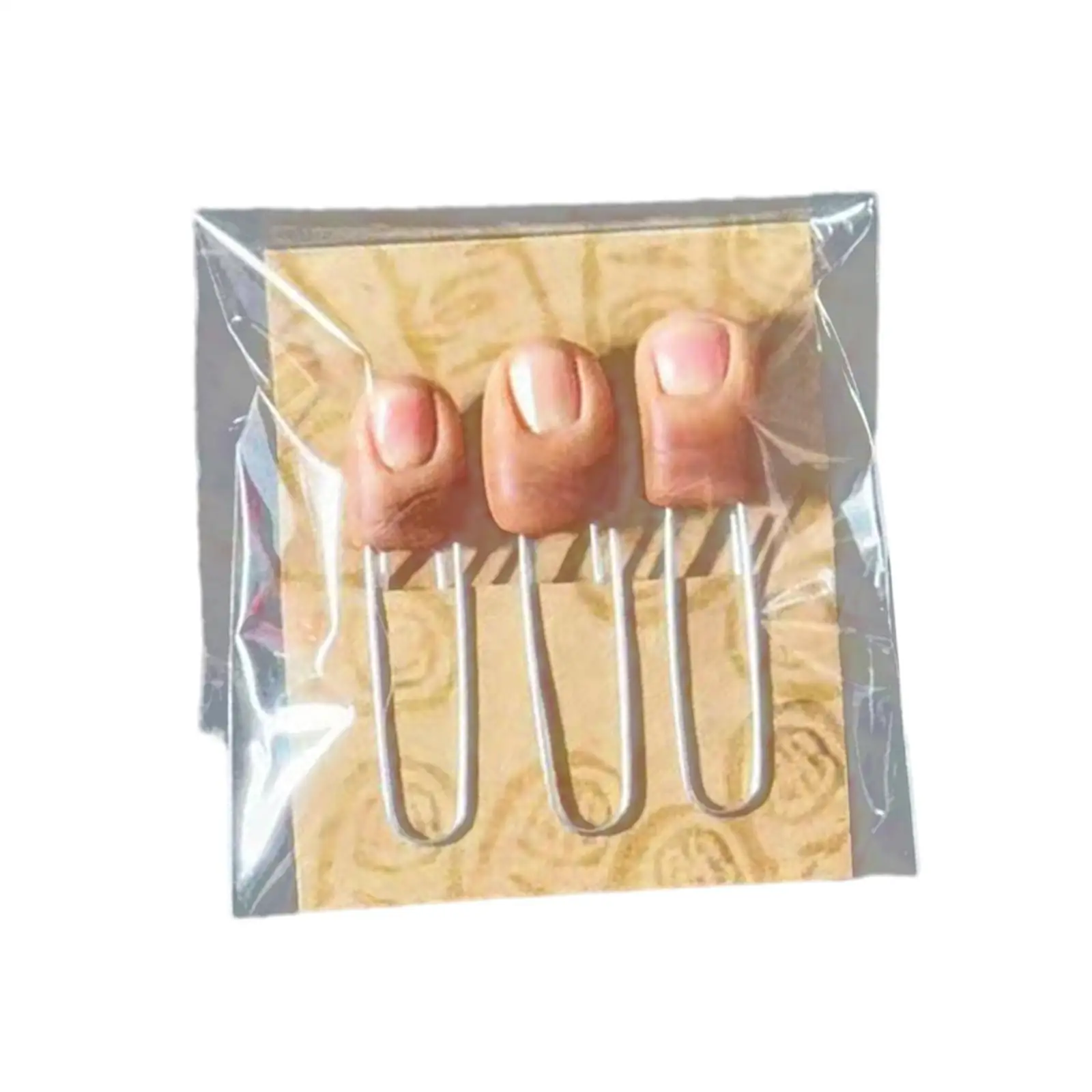 3x Paperclip Bookmarks Durable Bookshelf Ornaments Finger Shape Paper Clips