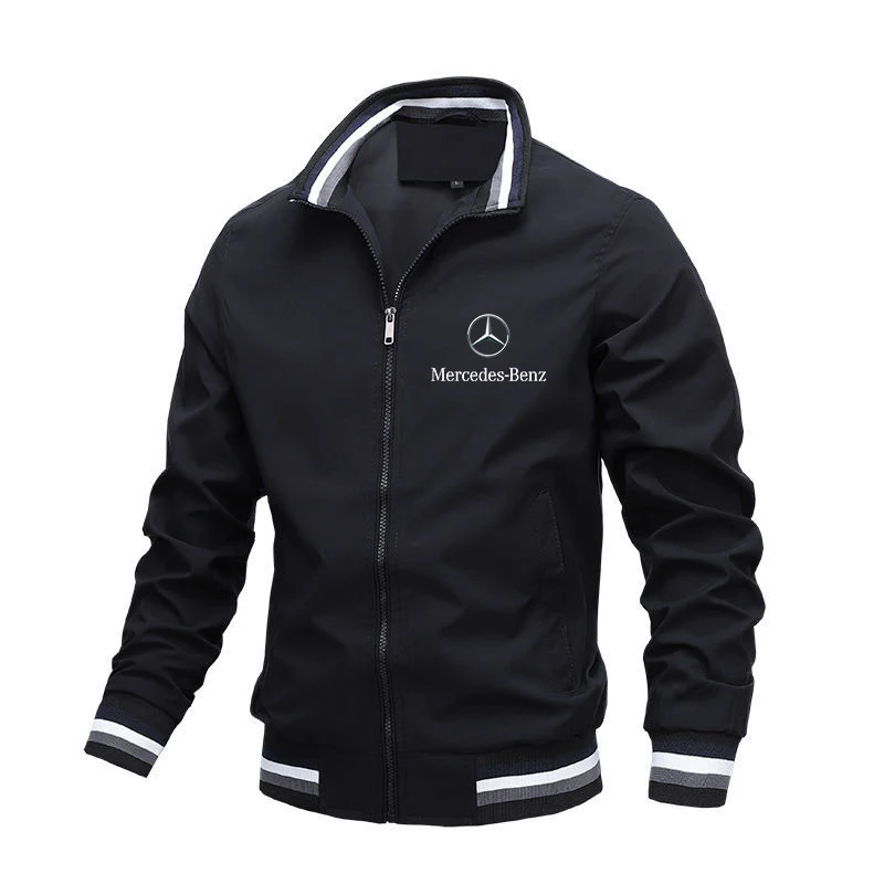 Autumn Men\'s Mercedes-Benz AMG Jacket Luxury Car Print Motorcycle Racing Jacket Sport Racing Team Benz Men Clothing White S-5XL