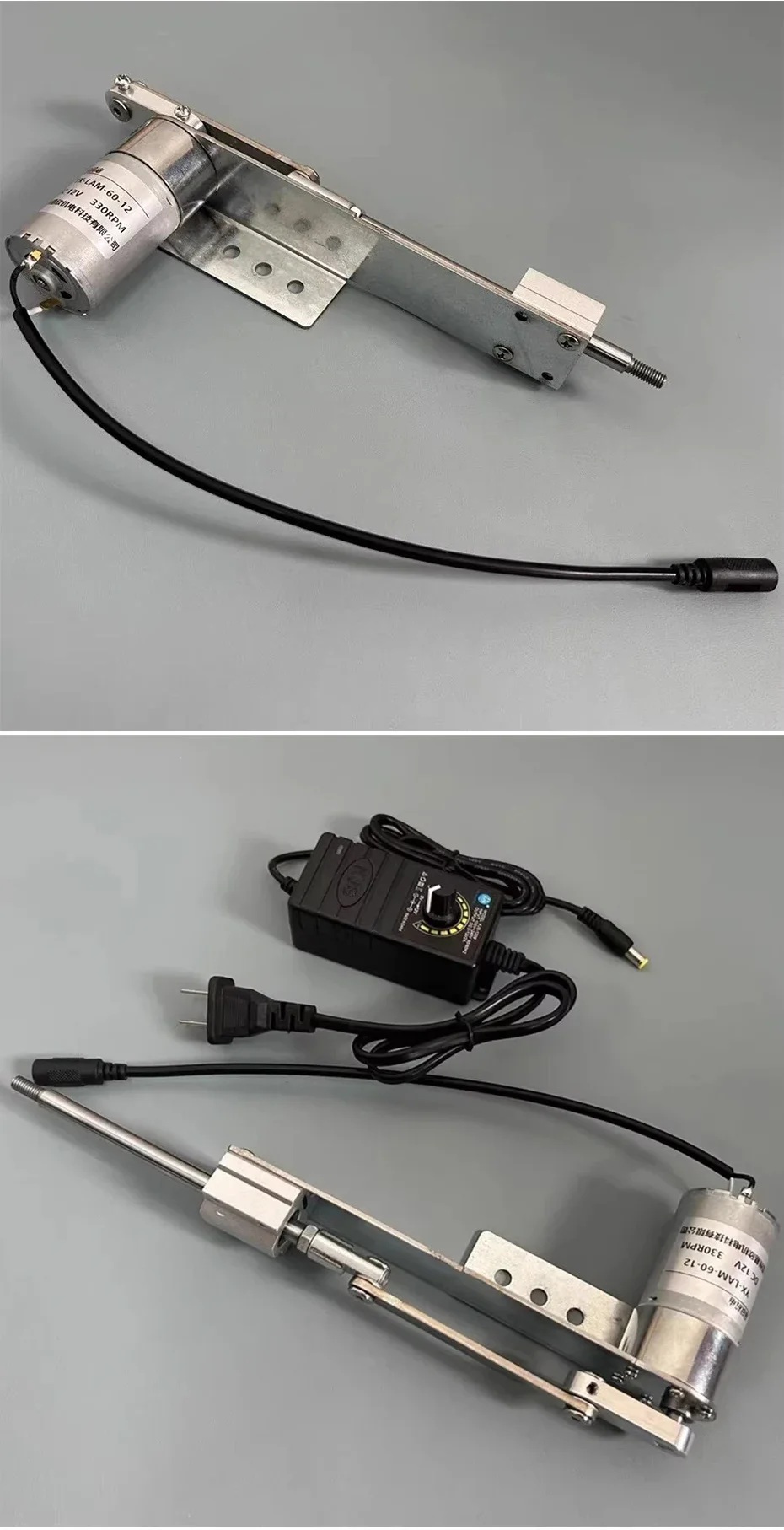 Telescopic Linear Actuator Big Thrust Reciprocating Cycle Linear Motor 0~330RPM DC 12V Optional Stand/Remote Control