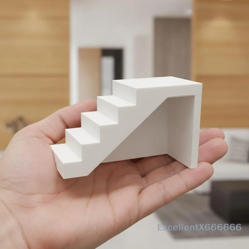 Dollhouse Miniature Staircase Empty Warehouse Ground Floor Staircase Model DIY Scene Accessories Living Room Decor