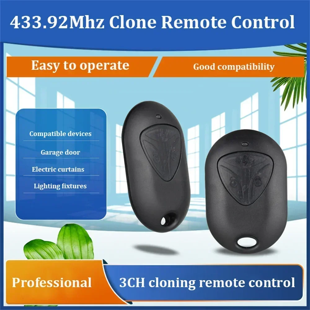 433MHZ Duplicator Clone Learning Code 433.92mhz Remote Control Garage Gate Door Opener Remote Control 