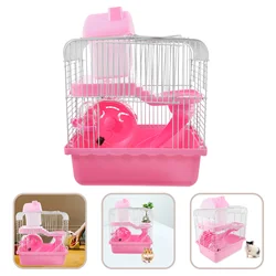 Hamster Castle Cage Large Guinea Pig Toys Pet Villa Double-layer Rat Platform Cages Portable Small Hideout