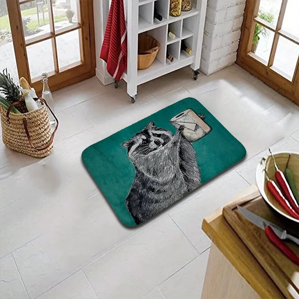 Your Butt Napkins My Lord Raccoon Green Funny Home Door Mat Room Mats Doormat Entrance Door Kitchen Carpet Prayer Bathroom Bath