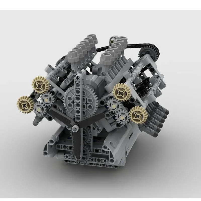 

Строительный блок MOC-40128 V12 Двигатель с коробкой передач Сборный блок Модель 788 шт. Головоломка Образовательная игрушка на день рождения Детский подарок