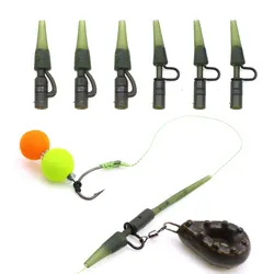 10pcs Carp Fishing Accessories Lead Clips Rubber Anti-tangle Sleeves For Helicopter Carp Rig Swivels Terminal Fishing Tackle