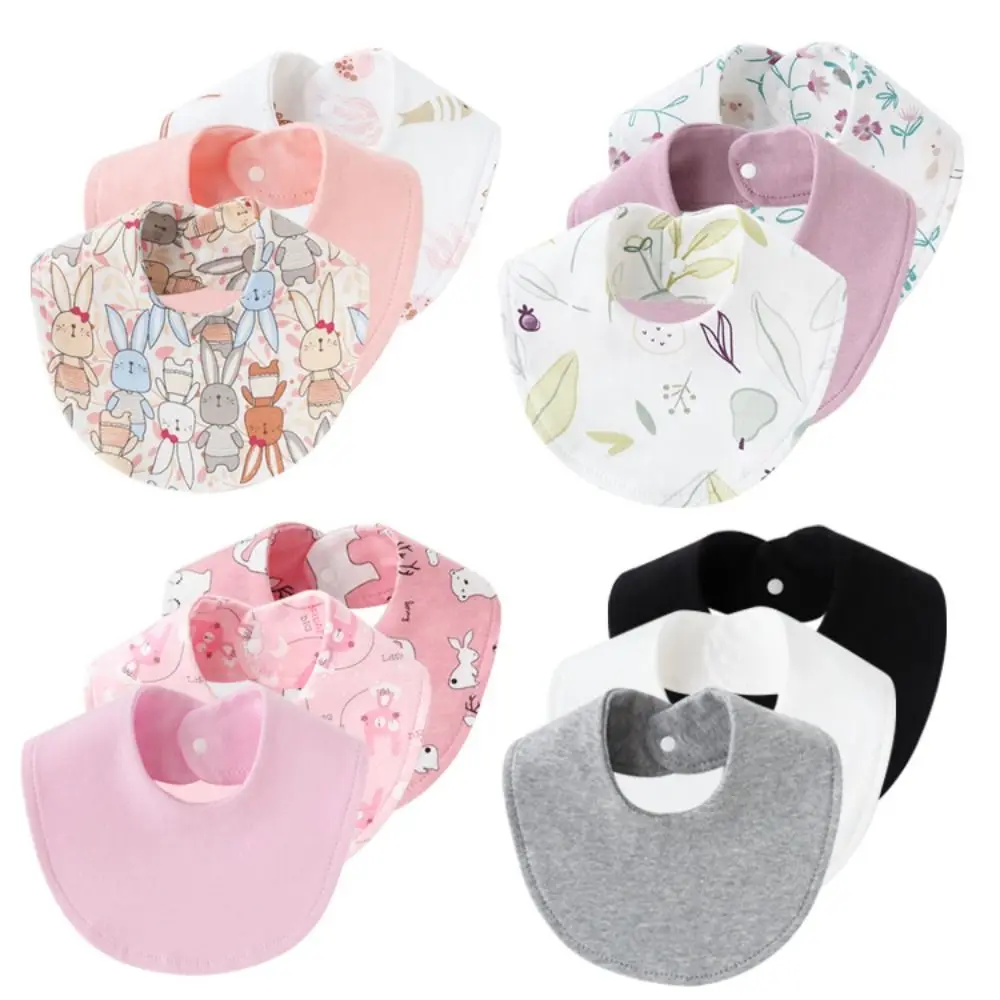 New Soft Cotton Baby Bibs Solid Color Portable Newborn Bibs Protection Burp Cloth for Baby Stuff