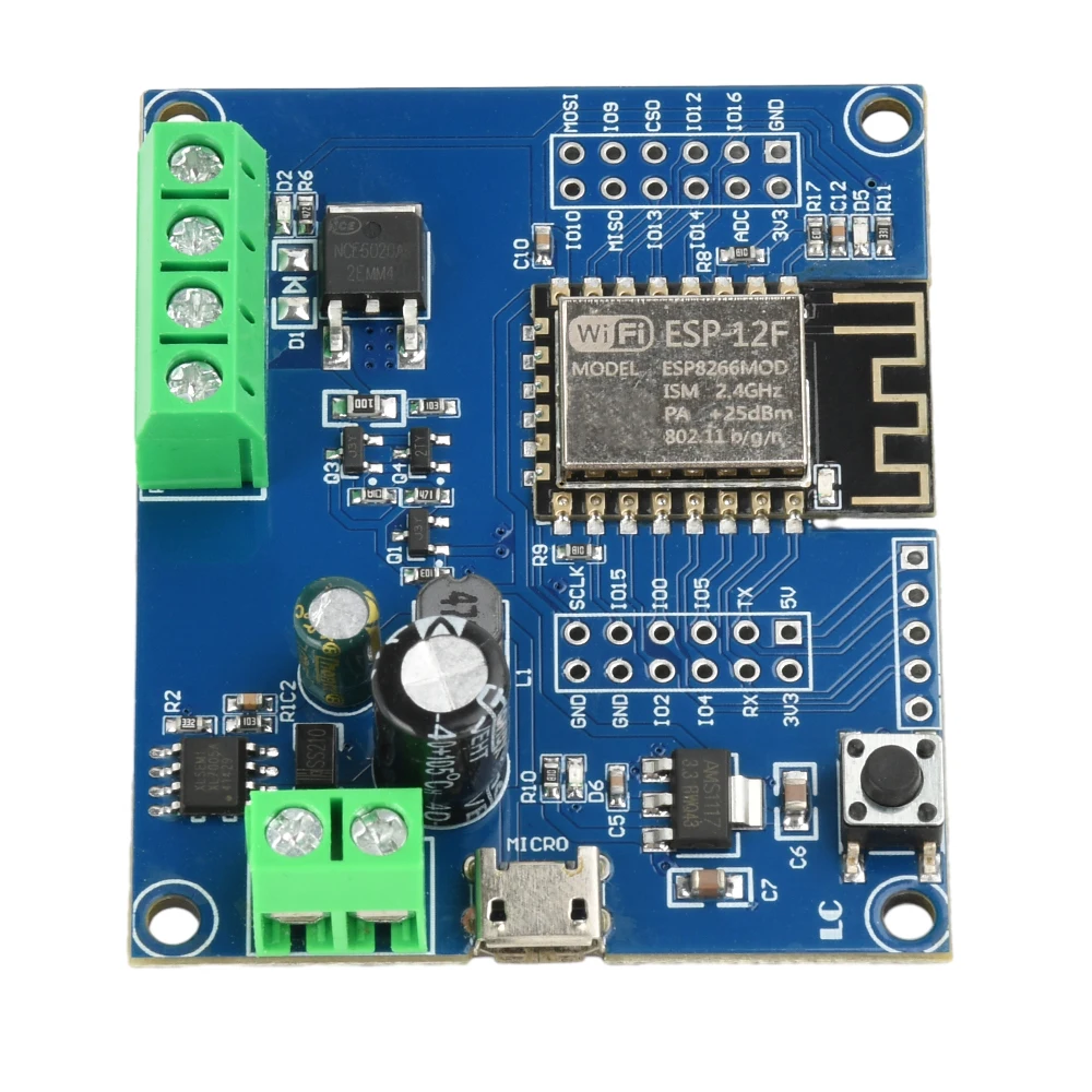 ESP32F ESP8266 Módulo de interruptor MOS de 1 vía DC 5-80V/Micro USB 5V Placa de desarrollo de ESP-12F para Arduino Control inalámbrico hogar inteligente