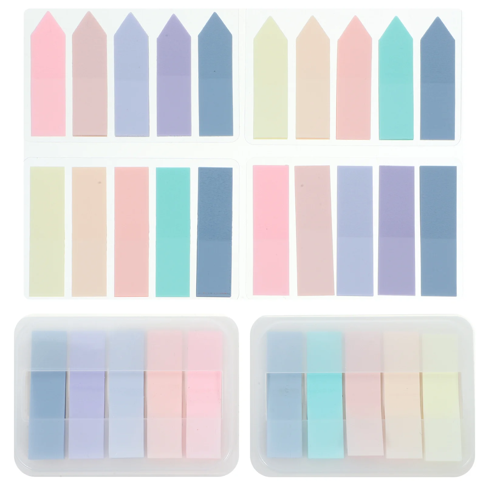 6 set di linguette pratiche colorate materiale per animali domestici strisce di lettura resistenti all'usura segnalibri evidenziatori forniture per ufficio strisce di lettura