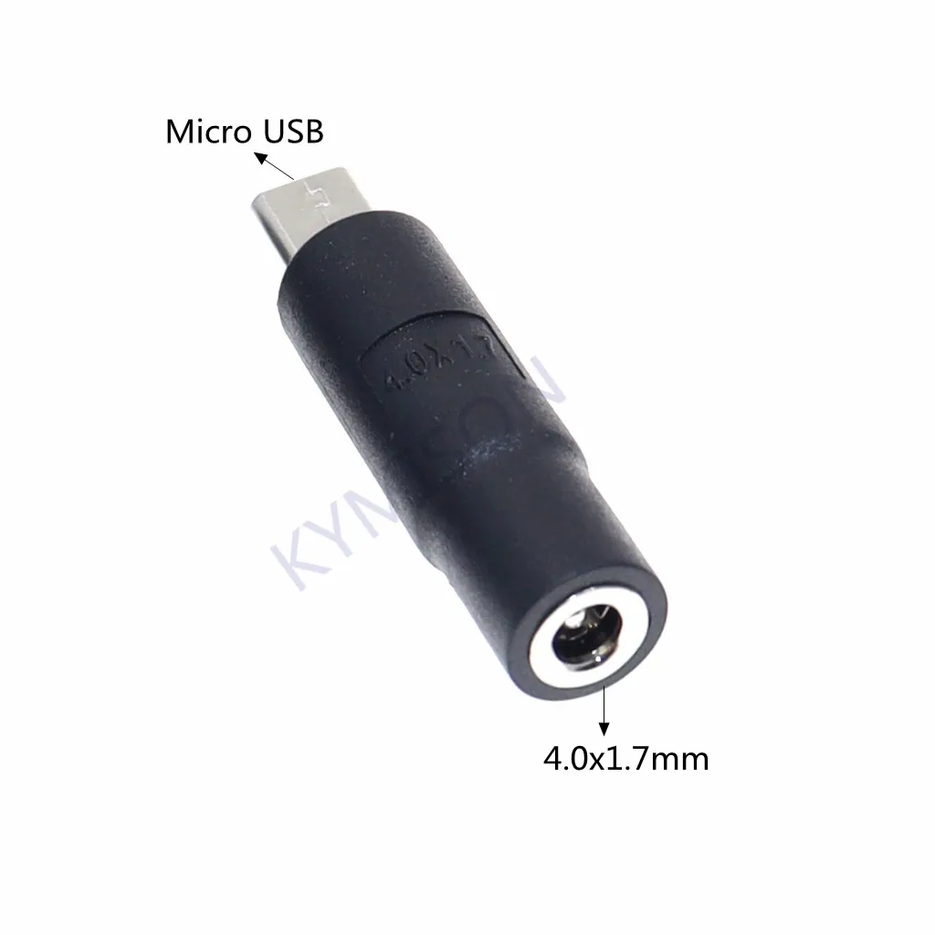 Переходник с Micro USB / USB 2,0 «папа» на DC 3,5*1,35/4,0*1,7 мм «мама», 1 шт.