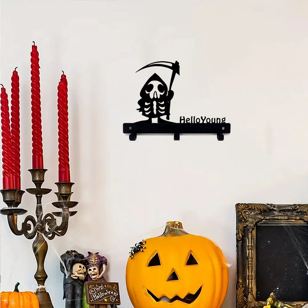 

Gorgeous 1 Piece Halloween Decoration Hook – Grim Reaper's Scythe. A Stunning Storage Rack for Halloween