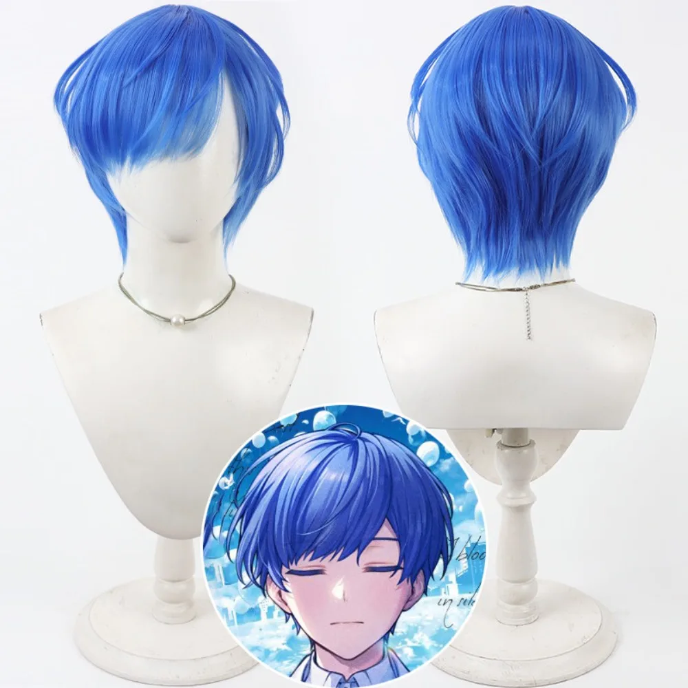 Royal Blue If Cosplay Wig for Virtual Streamer with Natural Scalp Hair