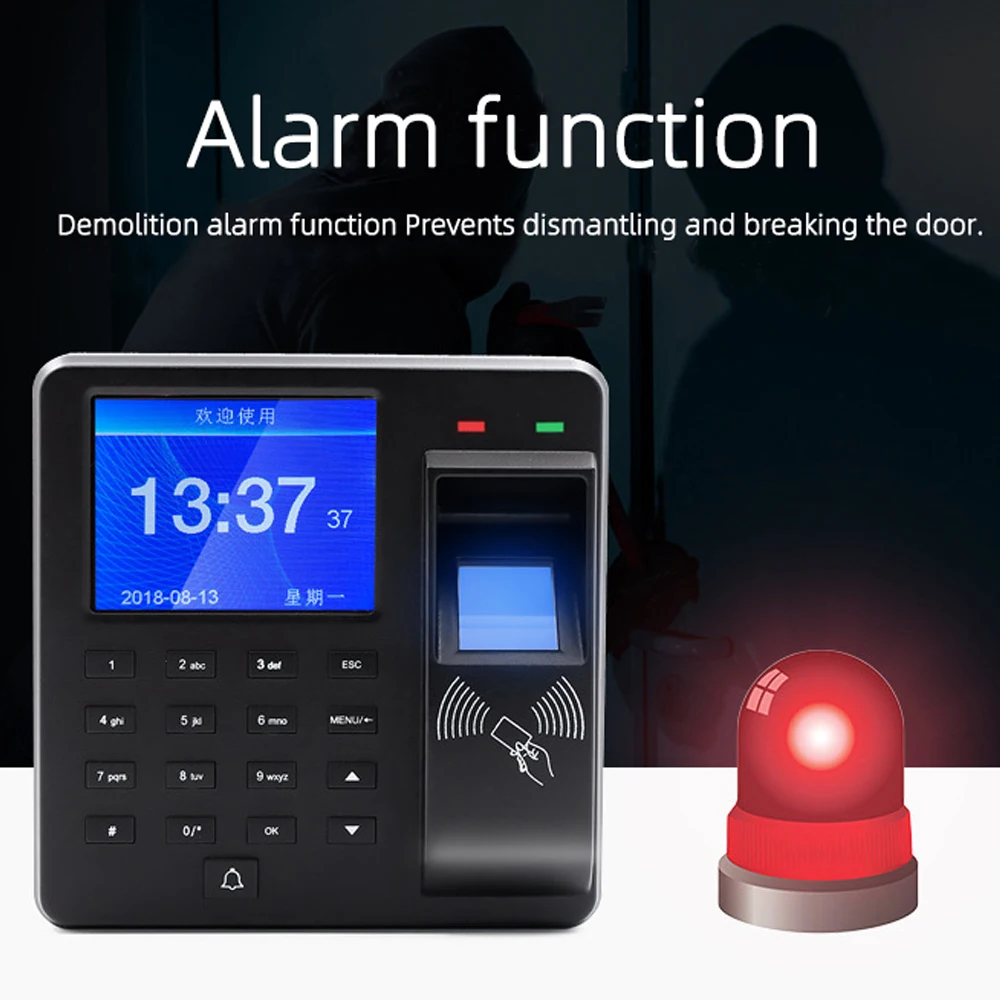 

M10 Biometric Fingerprint Access Control Intercom Machine Digital Electric RFID Access System For Door Lock Keys Tags