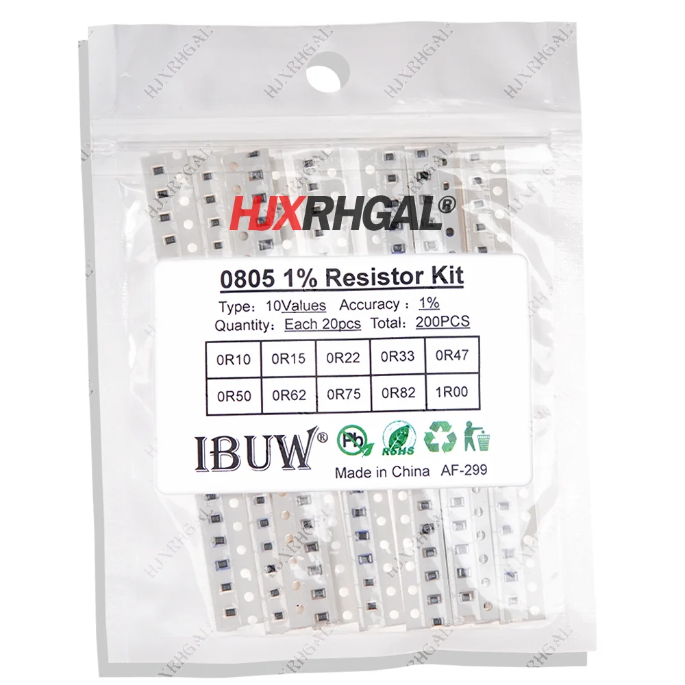 10/20/33/60/80 قيم مجموعة المقاوم SMD مجموعة متنوعة 10ohm-1M أوم 5% 1% عينة كيت 0402 0805 0603 1206 2512 1210