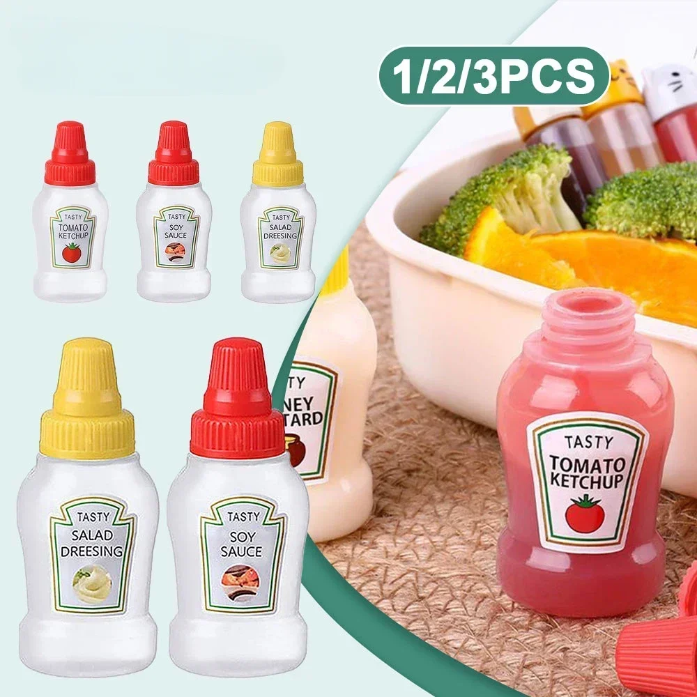 

1/3Pcs 25ml Dressing Bottle Mini Tomato Salad Bottle Small Dressing Container Seasoning Storage Bottle Dressing Separately Tank