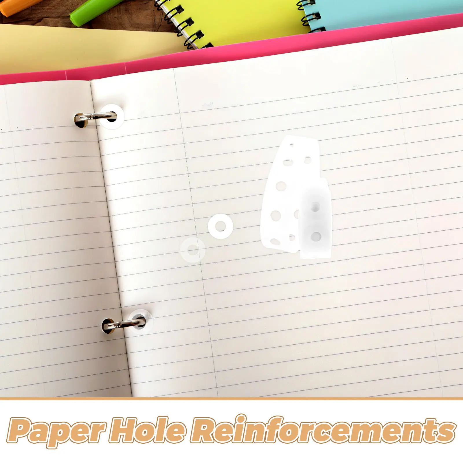 1 Box Clear Self Adhesive Hole Reinforcement Stickers Punch Hole Repair Circles Binder Paper Protector for School Office