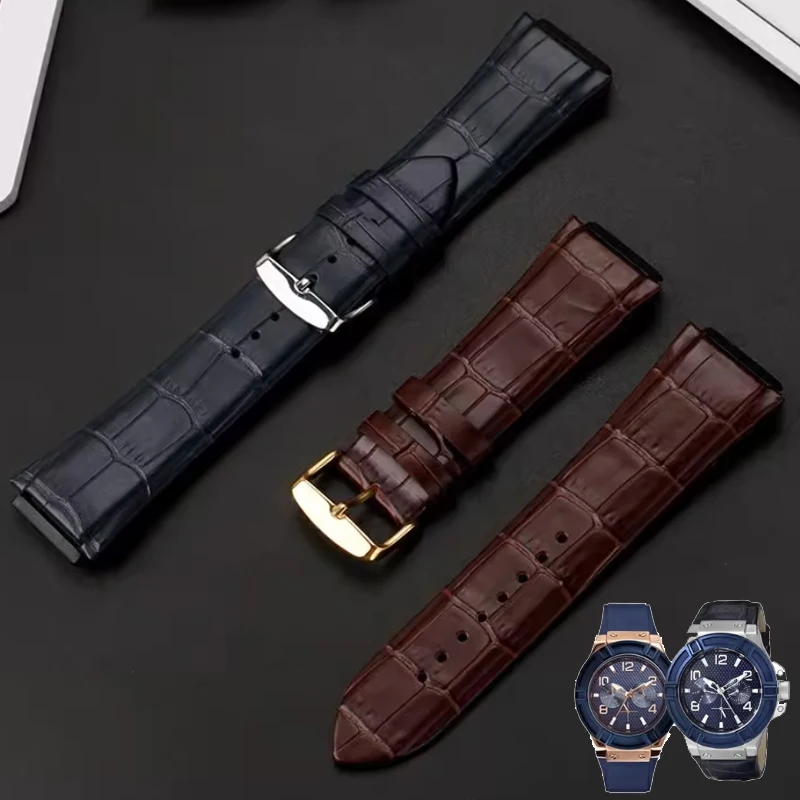 

Ремешок для часов Guess из натуральной кожи высшего качества, серия W0040G3 W0040G5 W0247G3, высококачественные ремешки из натуральной кожи.