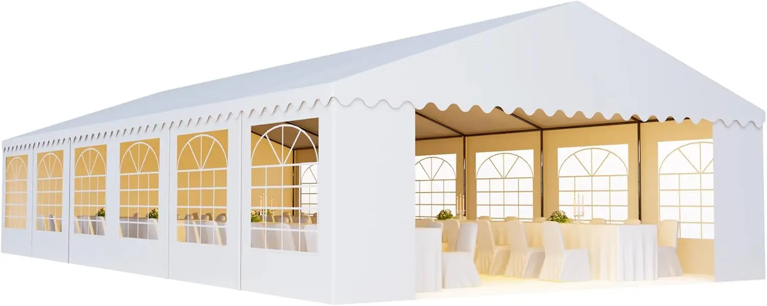 

Party Tent 40x20 Heavy Duty Large White Commercial Fair Shelter Wedding Events Canopy Tent White 20x40