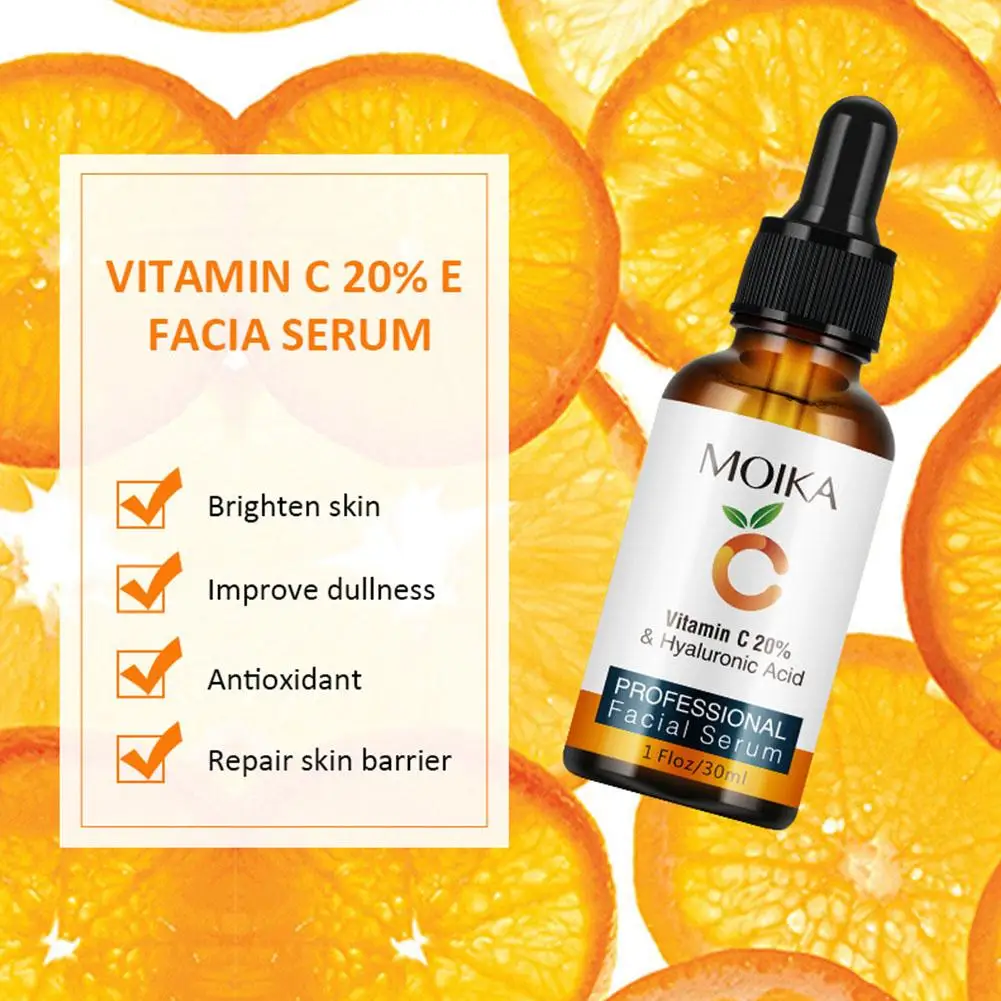 Líquido anti-rugas para hidratação e hidratação facial, vitamina c, clareamento, anti-rugas, anti-rugas, essência, refirmante, amarelo, d3z4, 30ml