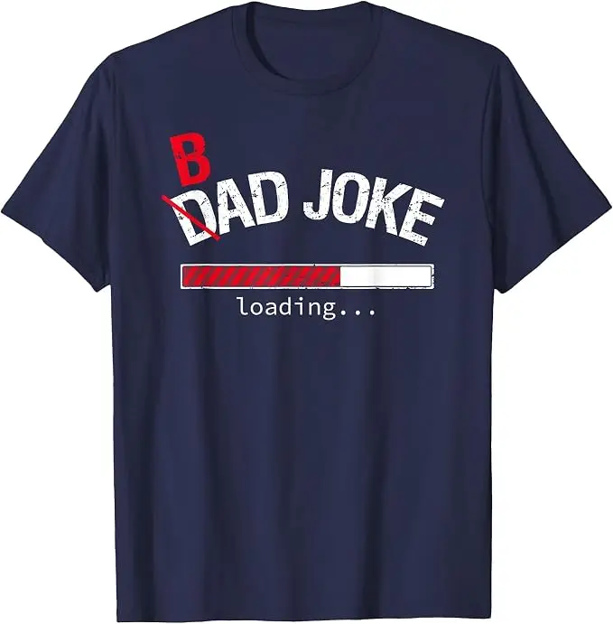 Lustiges T-Shirt mit dem Text „Bad Joke/Dad Joke Loading“ für Papa und Männer, Y2k Persönlichkeits-Mode, weiches Baumwoll-T-Shirt mit Spruch, Kurzarm-Oberteil – Detail 13