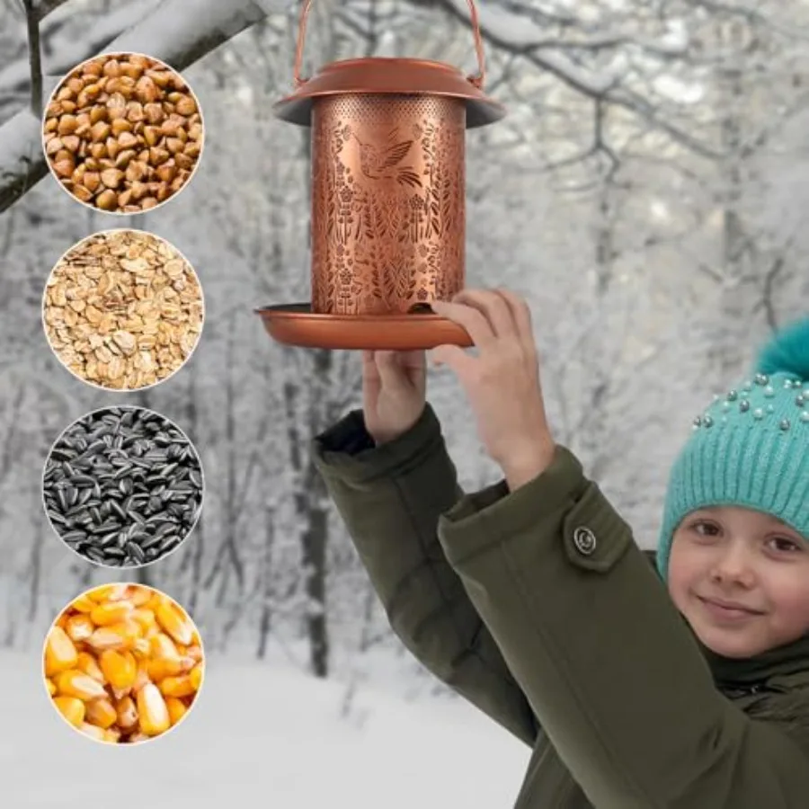 【Spot goods】Bird Feeders for Outdoors Hummingbird Garden Decor Mothers Day Birthdays Gifts for Women Mom Grandma Solar Lanterns view 6