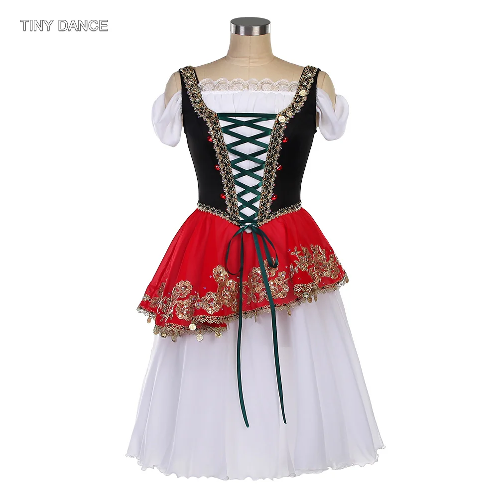 

Профессиональный балетный костюм-туту на заказ, длинное шифоновое платье для взрослых и девочек, костюм балерины для выступлений B26666