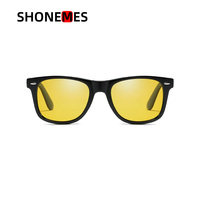 Shonemes Polarized Sunglasses Classic Square Shades Night Vision Outdoor UV400 Sun Glass Yellow Black Green for Men Women