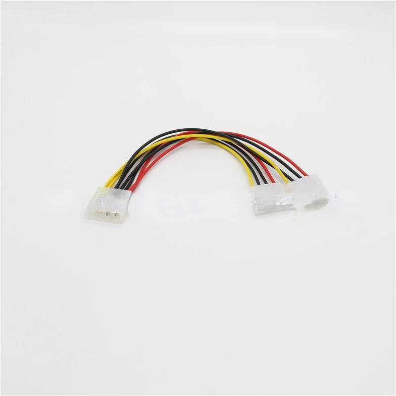 Adaptor kabel Splitter daya 4 Pin Molex pria Power ke 2x IDE 4 Pin Female Y Splitter Extension Adapter kabel konektor 20cm