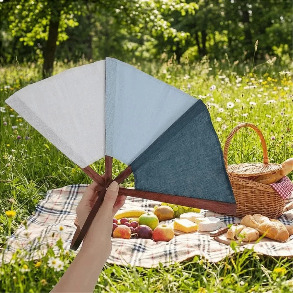 1PCS Cloth Fan Embroidered Spanish Folding Fan Vintage Hanging Decorative Fan Multipurpose Portable Hand Cranked Fan Photography
