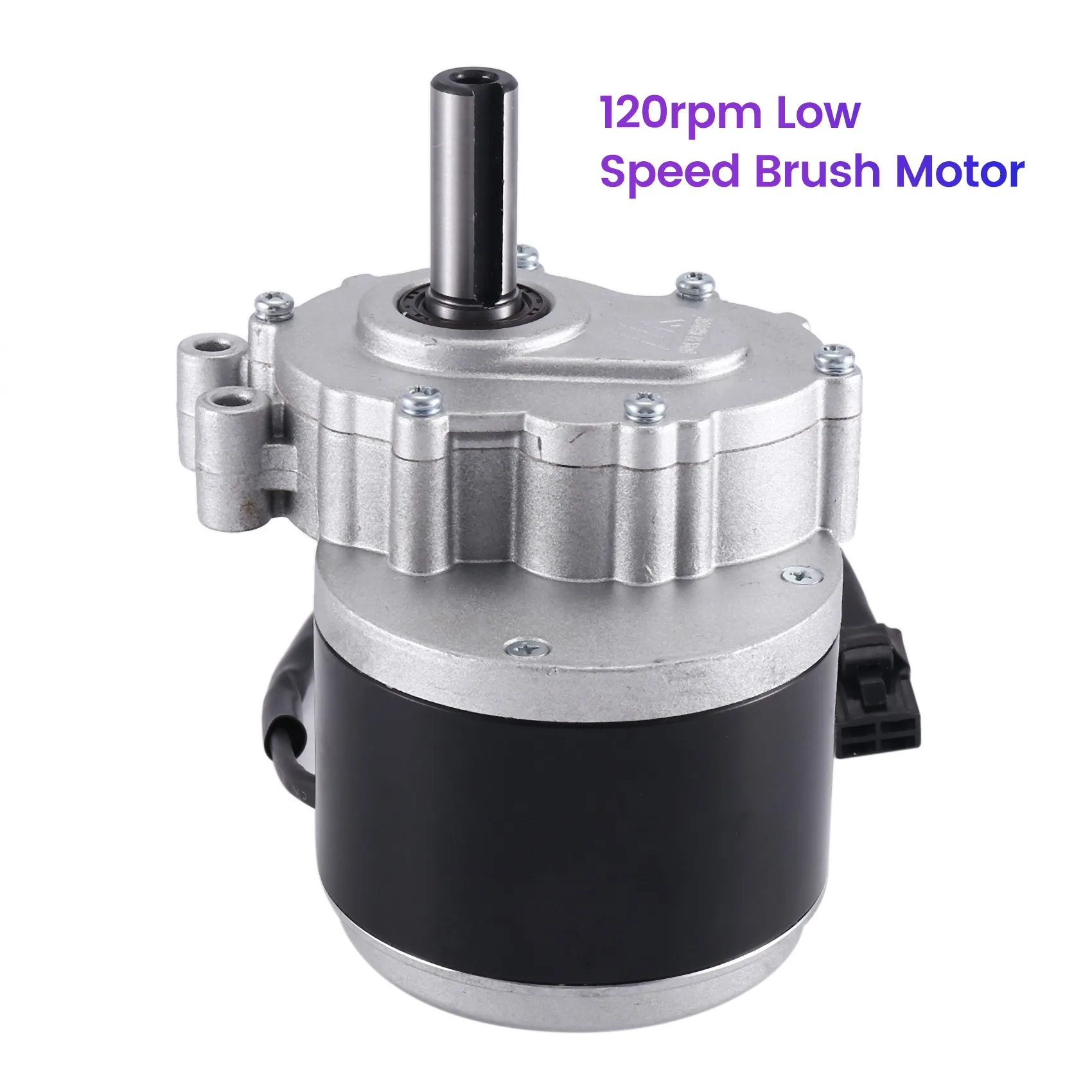 

AUAU-250W 24V Wheel Chair Used DC Gear Brushed Motor Low Speed DC Brushed Motor 44Mm Longer Shaft, Shaft Diameter 17Mm 120Rpm