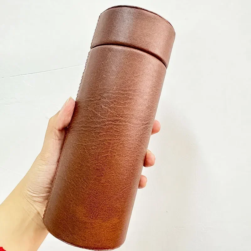 

Leather Travel Humidor Cigar Box Cedar Wood Portable Cigar Case Humidifier Hygrometer Box Cigar Accessories Fit 5 Cigars 17