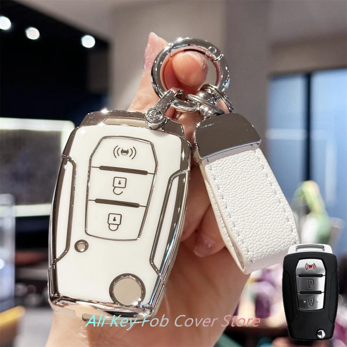 Key Fob Cover Keyring Car Keychain For Korean Ssang Yong Kyron 2 Sanka Actyon Korando Tivoli
