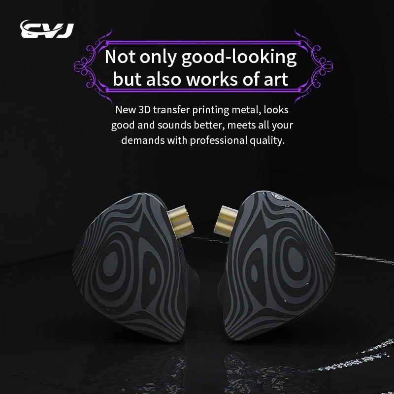 CVJ Night Elf In-Ear Monitors Earphones Dual-Channel 3 Dynamic Driver 3.5mm with Mic Anime Wired HIFI IEM - view 6