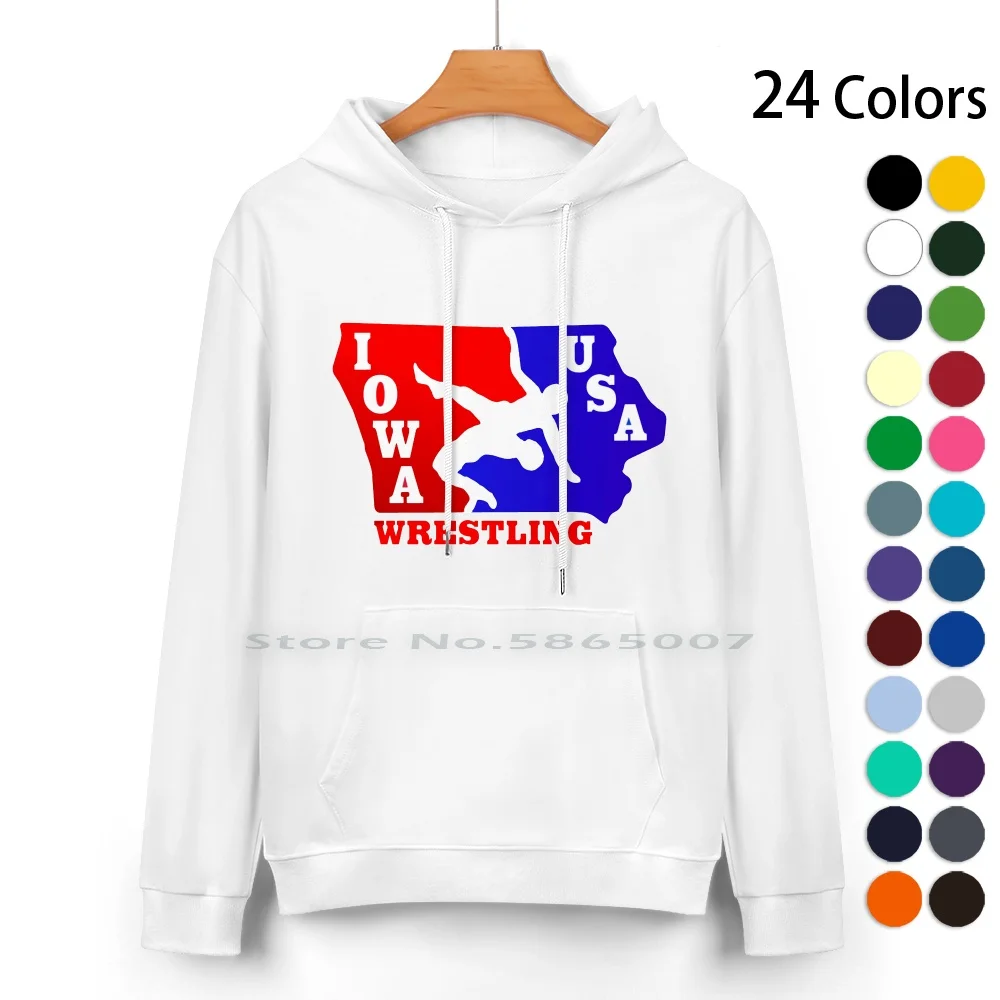 Team Usa Wrestling Iowa State Division Pure Cotton Hoodie Sweater 24 Colors Wrestling Iowa Team Usa College High School