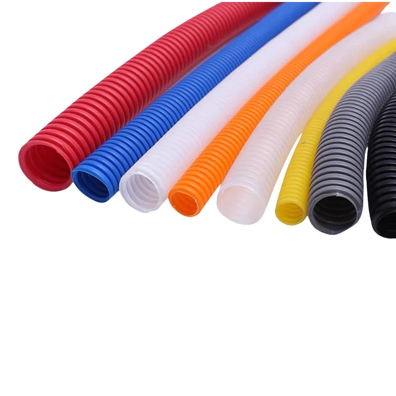 1/5M PP Insulated Corrugated Tube Auto Line Pipe Harness Wire Wrap Colorful Threading Plastic Split Wire Loom Protection Sleeve