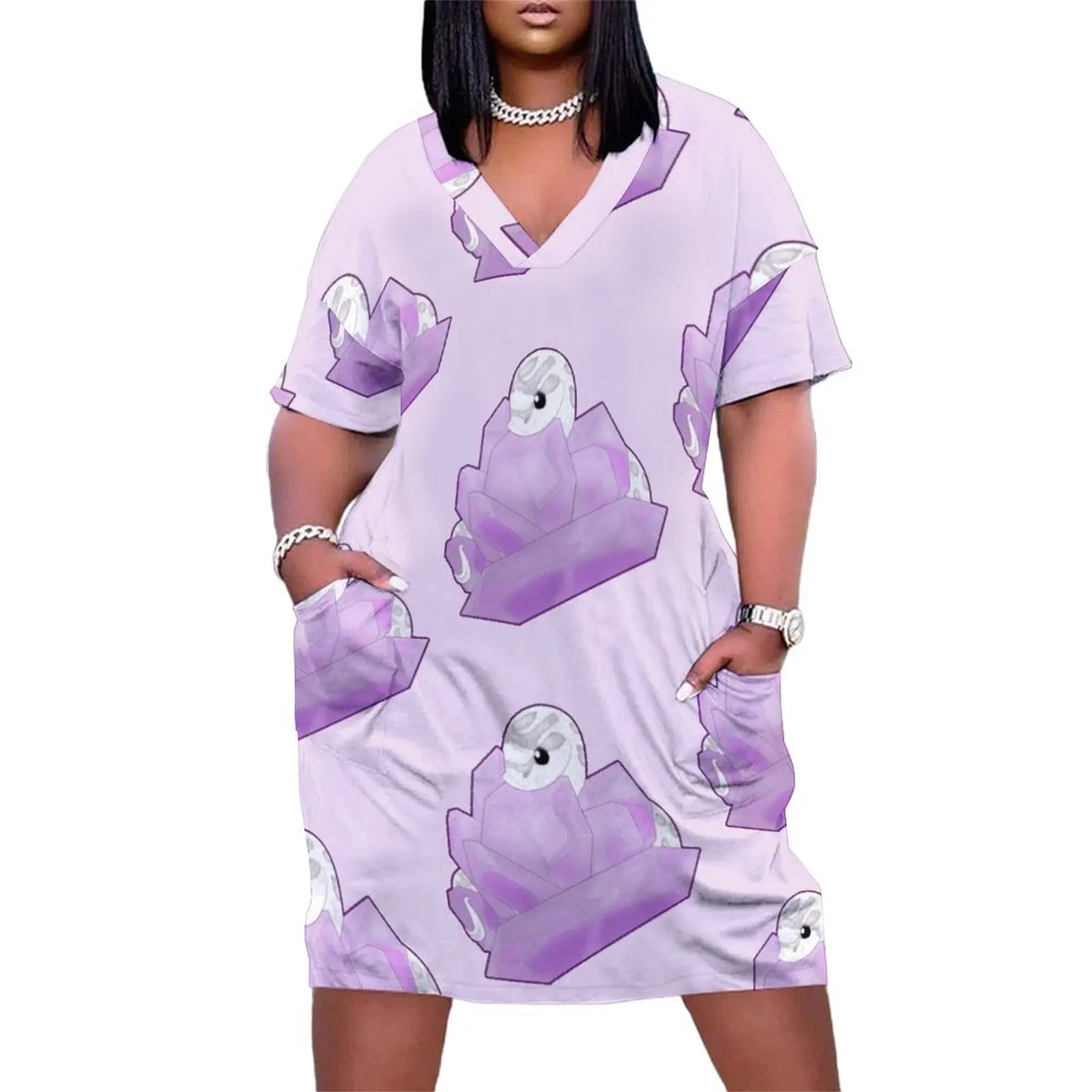 

Moonstone Loose Pocket Dress Female dress summer dress woman 2025 trendy
