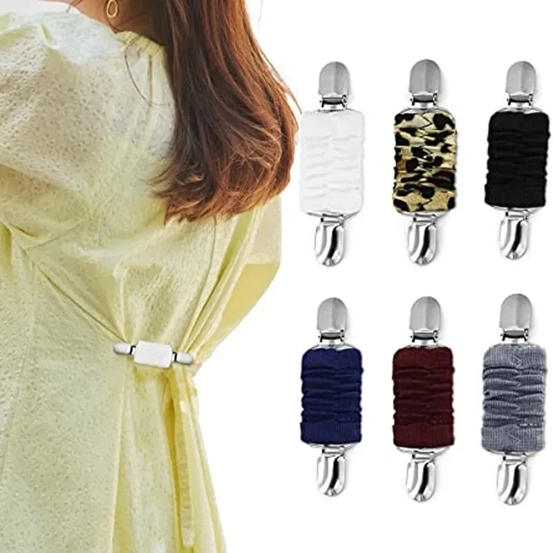 New Dress Cinch Clips Set Elastic Clothes Clip To Tighten Dress Cardigan Collar Clips Shirt Clips Back Cinch for Women Kids