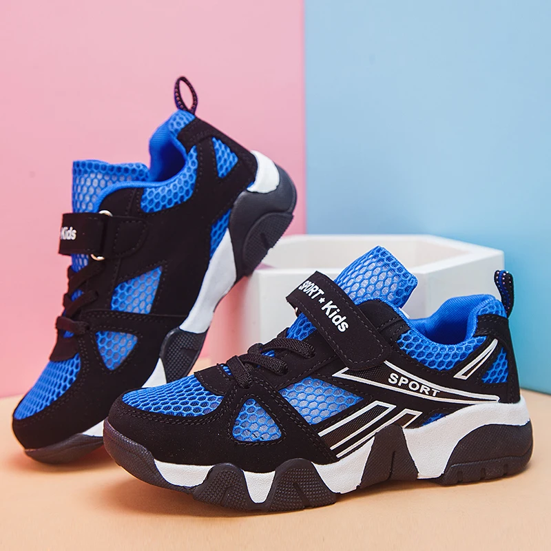 

Детская теннисная обувь на плоской подошве, дышащая удобная сетчатая спортивная обувь для отдыха на открытом воздухе, модные летние детские кроссовки