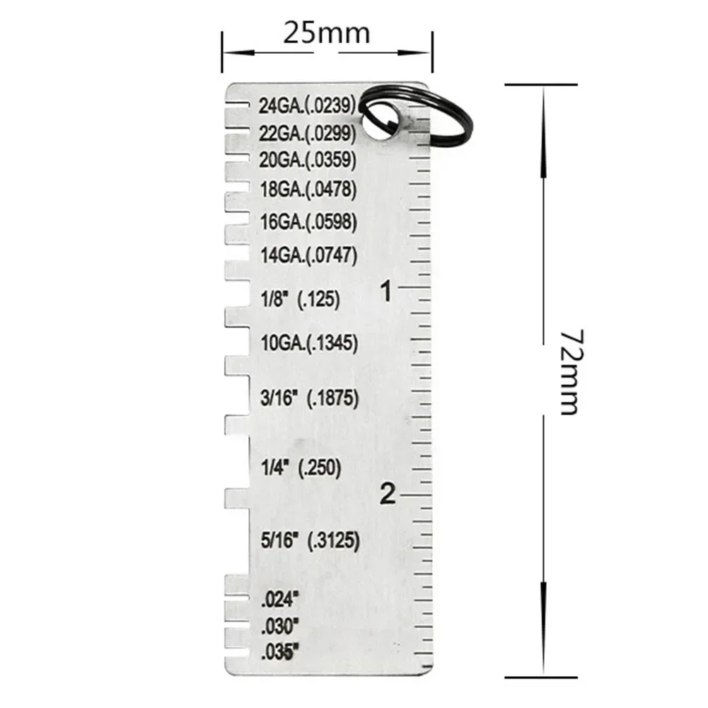 Versatile Stainless Steel Sheet Metal Thickness Gauges Single Sided Suitable for Wood Iron Steel Leather and More