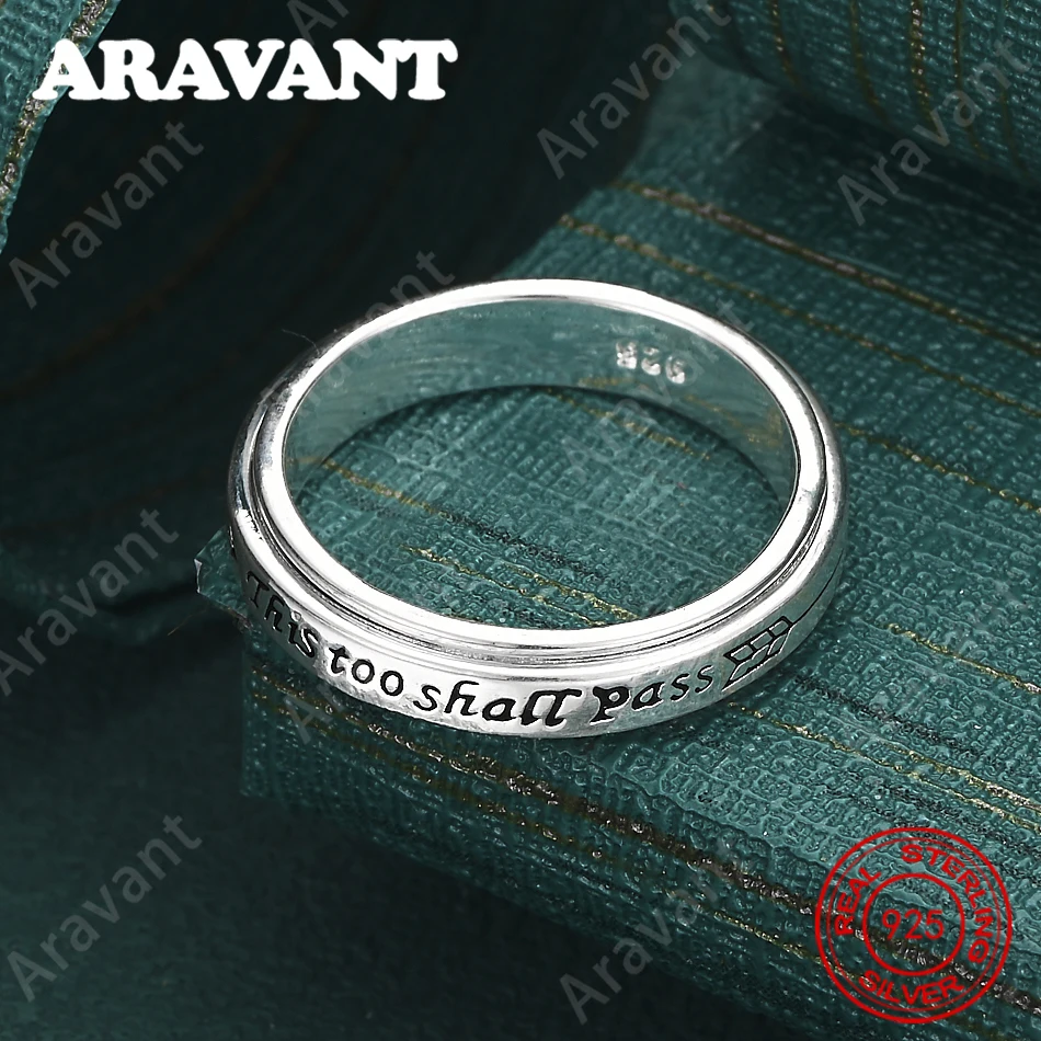 925 Sterling Silver Letter Engraving Ring #6-10, Exquisite And Cute Wedding Party Jewelry For Women