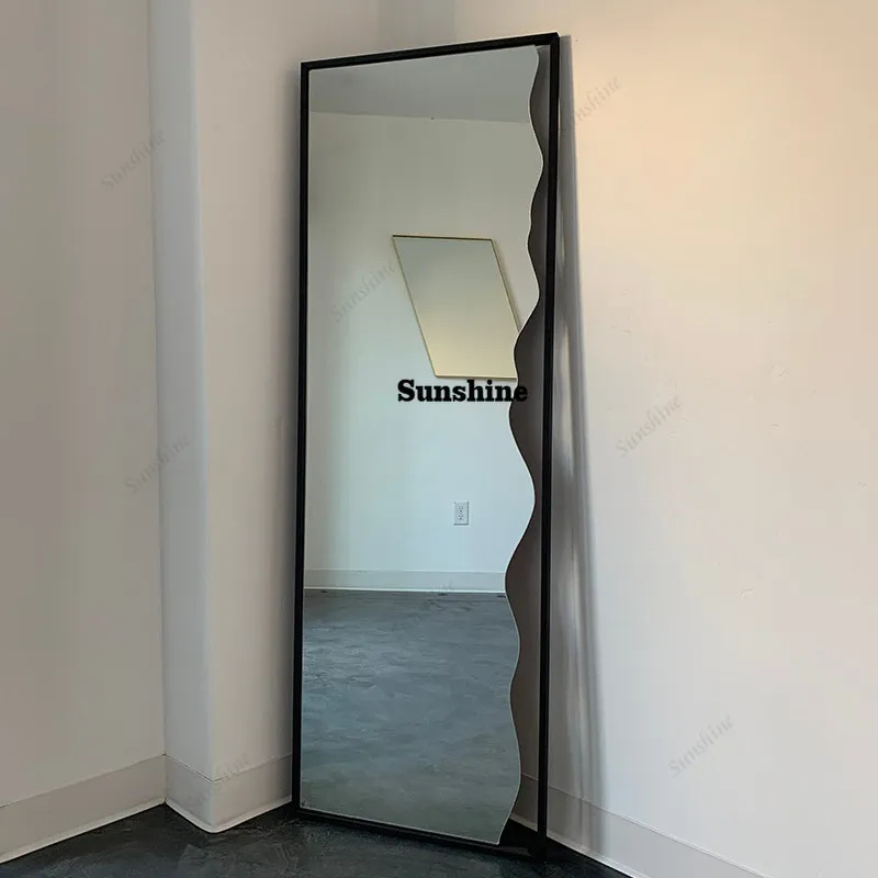 

Modern home full-length mirror square floor full-length mirror wall-mounted special-shaped mirror