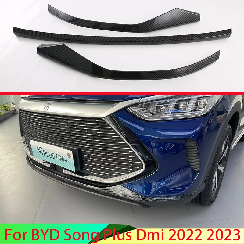 

Для BYD Song Plus Dmi 2022 2023 стильное покрытие из углеродного волокна перед бампером, крышка бампера, щит, молдинг, нижняя решетка