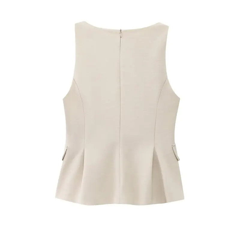 

Spring 2025 Women's Faion Versatile ort Skirt Sle V-Ne Top New Arrival Flip Cover Hemline All-Match Ele Wear