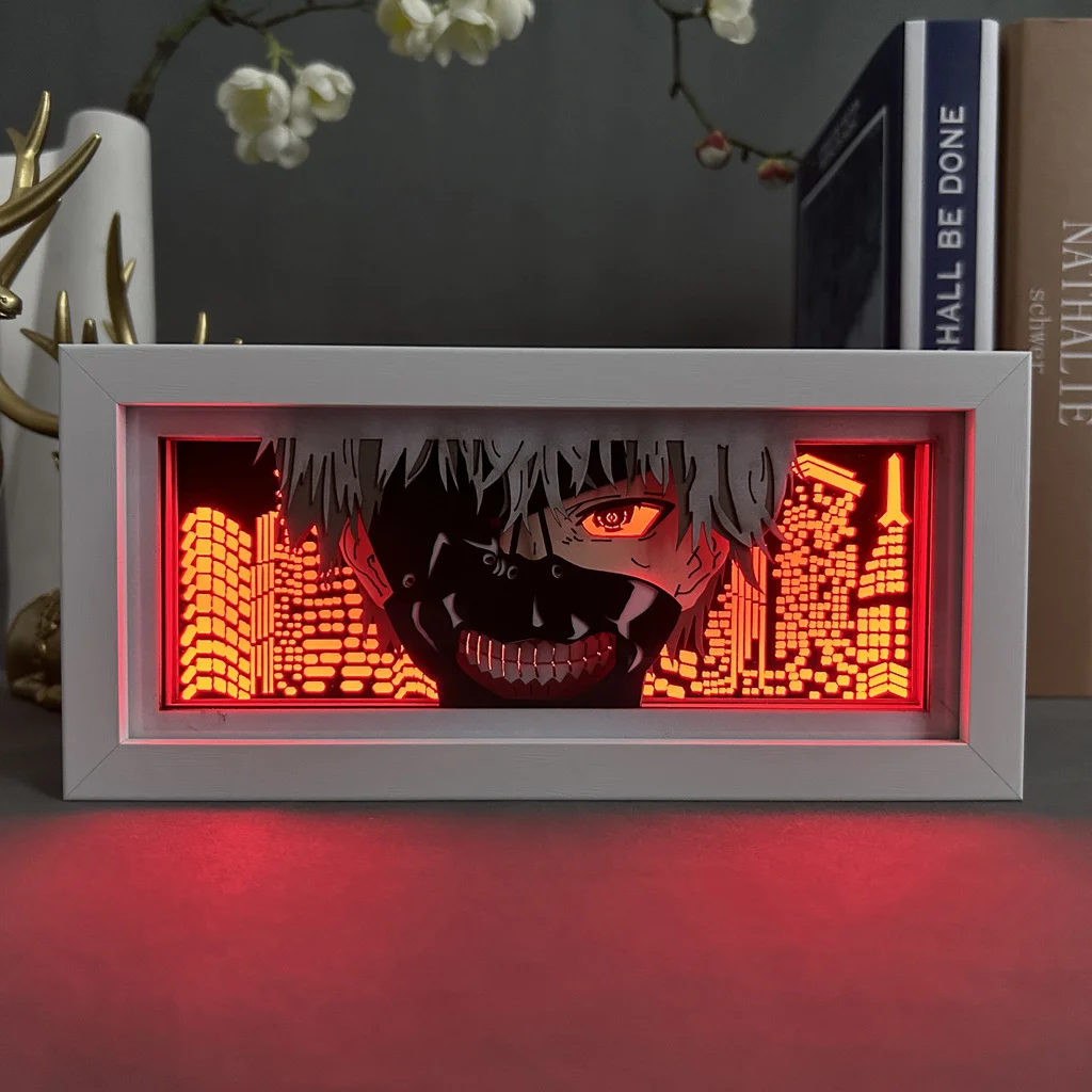 Cartoon Visual Night Lights Shoyo Hinata LED Blue Lock Demon Slayer Tanjirou Lamp Anime Nightlight Color Changing Desk Lamp Gift