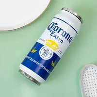 500ml Thermos Cup 316 Stainless Steel Can Keep Cold Copo De Cerveja Vacuum Insulation Bottles Beer Jar with Straw SUS 316