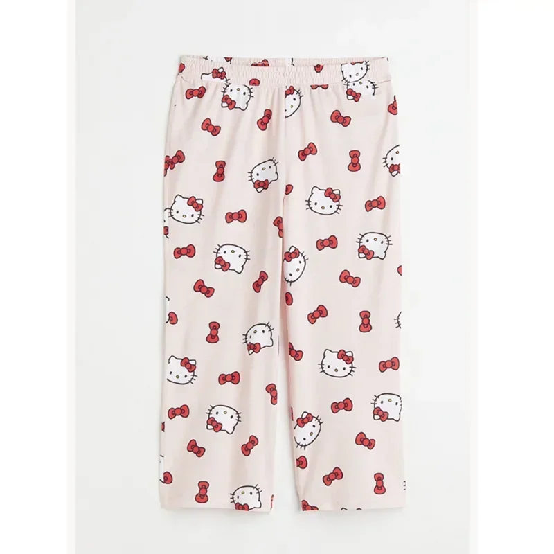 

Sanrio Cartoon Thin Trousers Women Spring Hello Kitty sleepwear Pants Casual Female Home Clothes Y2k Pajama Pants